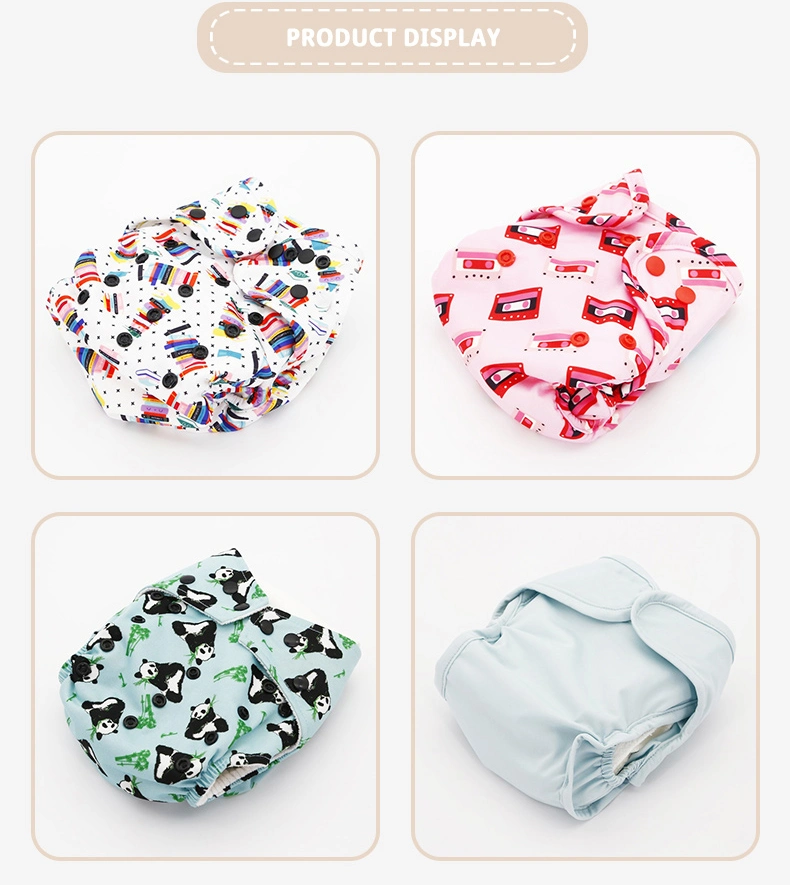 Wholesale Cotton Reusable Water Proof Printed Cloth Baby Diaper Baby Products