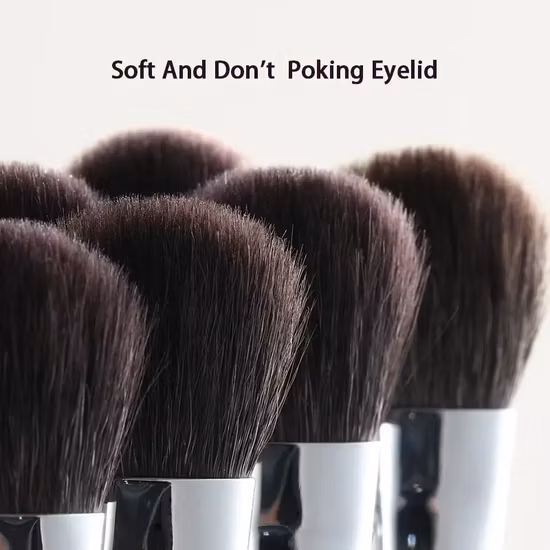 블랙 천연 헤어 메이크업 브러쉬 5pcs 아이라이너 아이 브러쉬