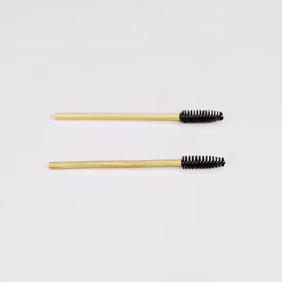 친환경 대나무 손잡이 대나무 지팡이 일회용 마스카라 지팡이 속눈썹 브러쉬