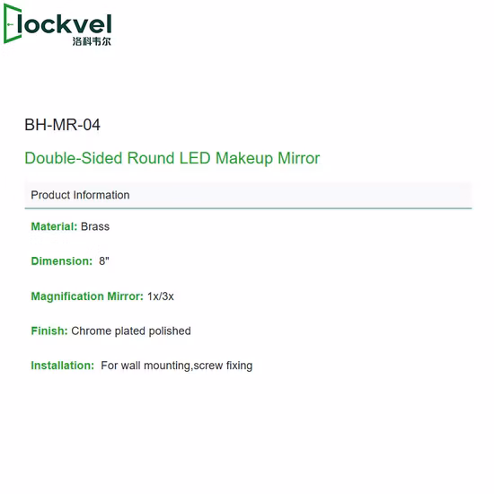 새로운 소형 확대 벽걸이형 LED 욕실 화장대 거울